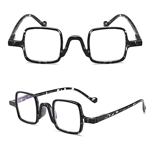 Zdcdy Lunettes De Lecture 4 Paires, Lunettes Presbytie Anti Lumière Bleue Avec Cadre PC Carré & Branches Flexibles Réglables & Charnières à Ressort, Lunette De Vue Pour Hommes Et Femmes,Black-2.5X Cover
