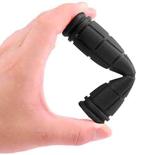 Yizel Bicycle Handlebar Grips, 4 Pairs, Non Slip Rubber Mountain Bike Handlebar Bmx/Mtb Bike Grips For Kids Girls Boys, Black #TOP4