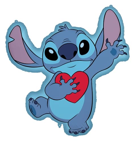 Stitch With Heart Shaped Foil Balloon