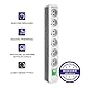Qoltec 50292 Power Strip 6 SOCKETS 1.8M White-Grey