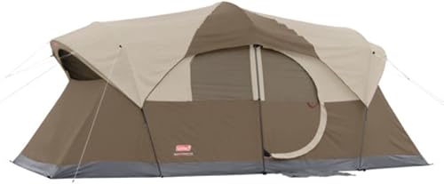 Miniatura 2 de Coleman WeatherMaster - Tienda de campaña para 10 personas + catre Coleman para acampar, colchón de aire y bomba