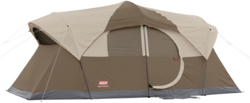Coleman WeatherMaster Tienda de campaña con toldo y separador de habitaciones, espaciosa tienda familiar resistente a la intemperie con bolsa de transporte