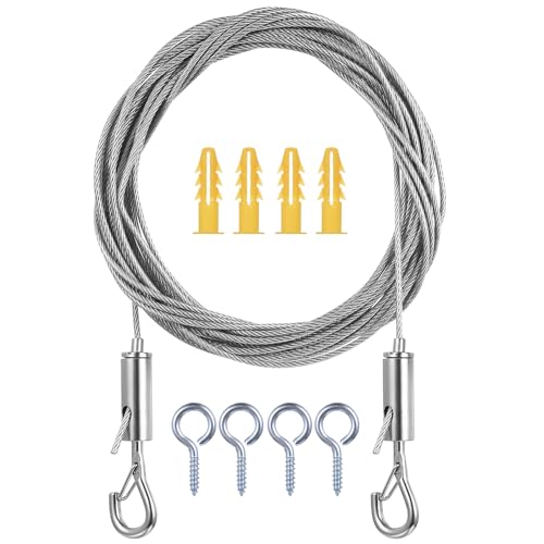 Edelstahl Drahtseil Rankhilfe Set, Drahtseil 2mm x 6m...