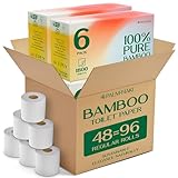 Premium Bamboo Toilet Paper | 48 Mega Rolls – Bulk Case (300 Sheets) | 3-Ply, Gentle Feel, Strong & Absorbent | Tree-Free, Lint-Free, Rapid-Dissolving, Septic-Safe | BPA/PFAS-Free | PALM NAKI