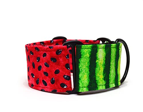 Collar Martingale Para Perro: Watermelon, Hecho a Mano en España por Wakakán