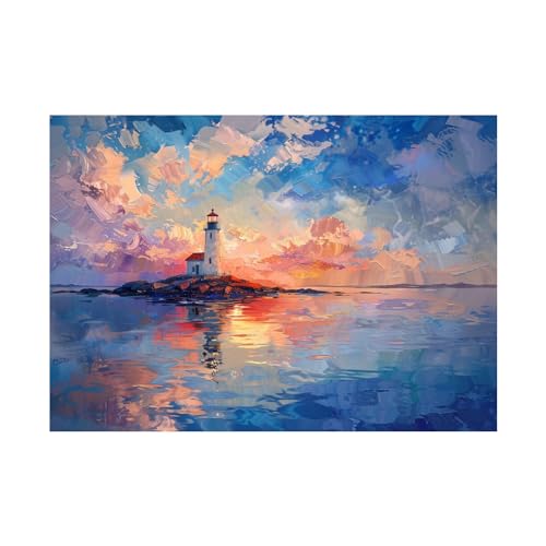 Tableau phare décoration murale moderne 70x100cm sans cadre WODJEM