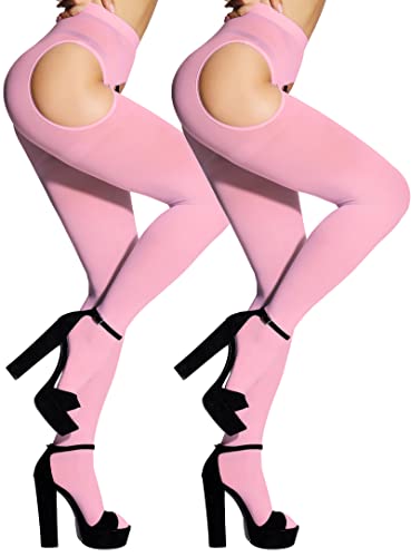 Image of SUREPOCH Suspender Tights for Women Plus Size Garter Belt White Control Top Pantyhose