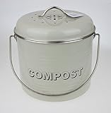 Leonardo Collection Komposteimer, Metall, Salbei