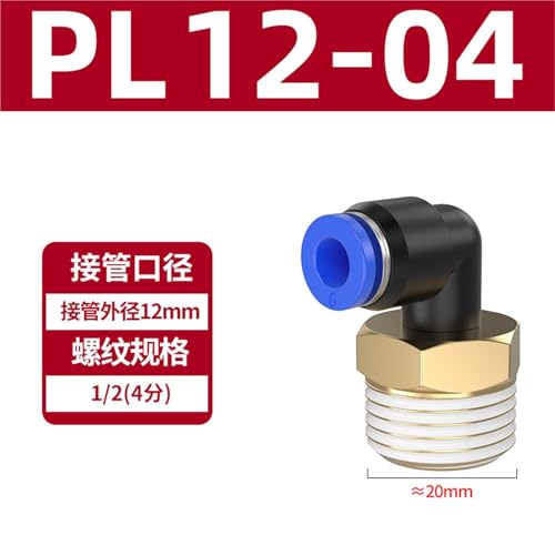 Tapón rápido PL12-04 en codo para manguera 3