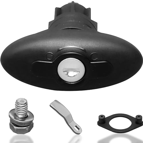 Image of 2PCS RV Camper Shell Locks, Rv T Handle Lock for Storage Door, Pickup Truck & Boat, Right Keyed Alike Black Zinc Alloy Lock Body