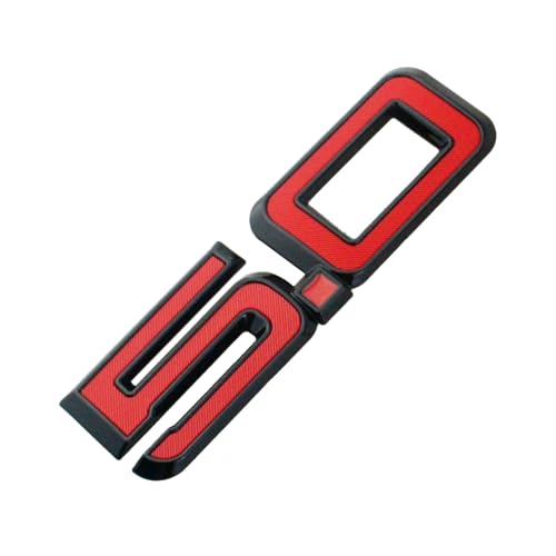 Image of 2pcs Replacement for 2024-2025 5.0 Letters Emblem Door Side 3D Badge Decal Nameplate (Black Red)