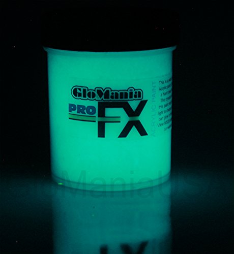 Glow In The Dark Paint, Uv Reactive Luminous Glowing Daytime Invisible Profx Aqua 2 Ounces #TOP1