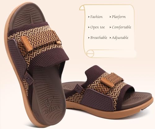 Image of COFACE Women's Orthotic Sandals Comfortable Plantar Fasciitis Arch Support