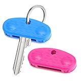 Schlüsseldrehhilfe 2er Set rutschfeste Schlüsselkappen eckig in Blau Rosa ergonomische Key Caps für Senioren Menschen mit Arthritis Hilfsmittel für Senioren zur einfachen Türöffnung Zuhause