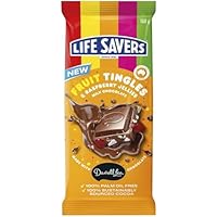 Lifesavers Darrell Lea Fruit Tingles Milk Chocolate Block 160 g