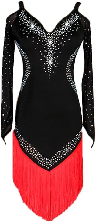 Latin Dance Dresses for Women Strapless Modern Salsa Competition Costume Rhinestone Tango Ballroom Performance Clothes