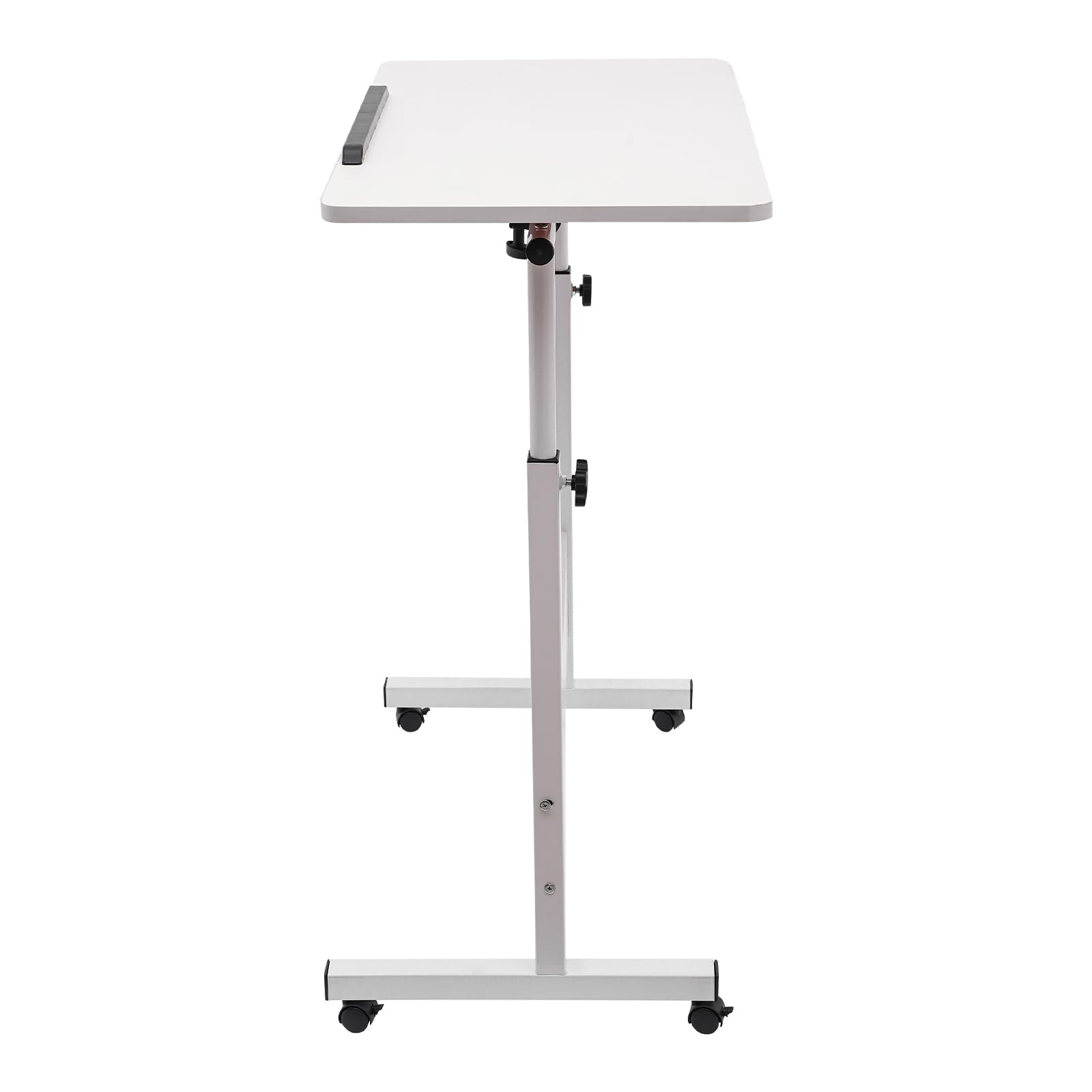 Adjustable Height Standing Desk with 360 Swivel Wheels Mobile Laptop Table Height Adjustable Tilt Desktop for Home Office — view 2