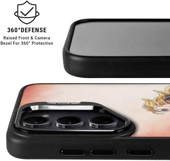 Skinit Kickstand Phone Case Compatible with Galaxy S24 FE - Officially Licensed Dragon Ball Super Goku Evolution Design