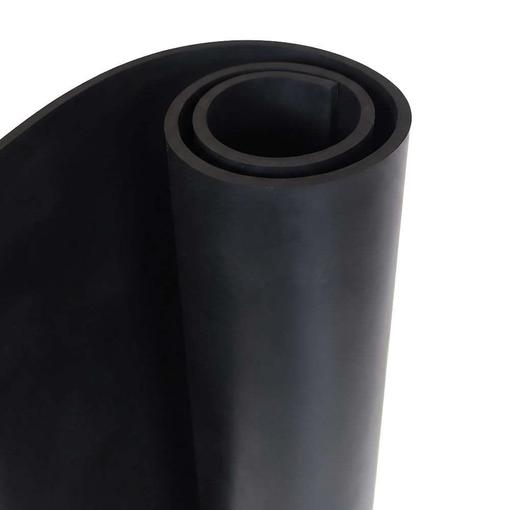 Small Parts 33-005-375-002-036 General Purpose Rubber, 50A Durometer, Smooth Finish, No Backing, 3/8" Thickness, 2" Width, 36" Length, Black