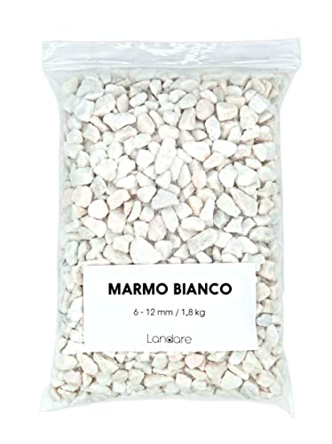 Gravier Jardin Exterieur - Cailloux Blanc - Cailloux Decoratif - Galet Blanc - Galets Decoratif - Galet Blanc Jardin - Gravier Decoratif - Sable Blanc Decoratif (1,8 kg)