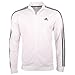 adidas Men's Essentials Warm-up 3-stripes Track Top Jacket, White/Black, Medium US