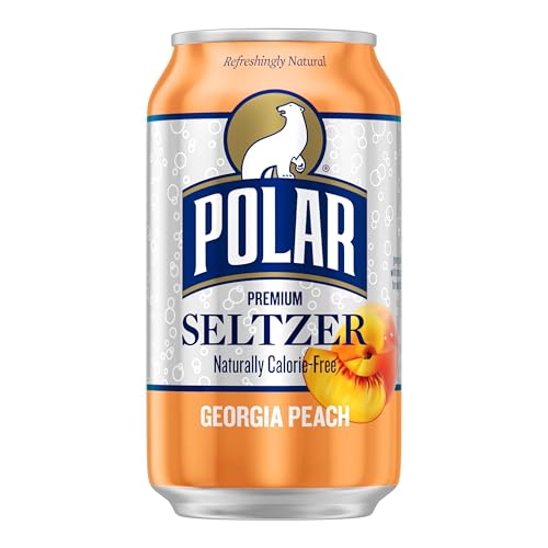 Polar Seltzer Water Georgia Peach, 12 fl oz cans, 18 pack - Thumbnail 4