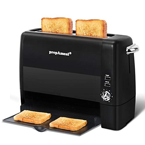 prepAmeal Long Slot Toaster 2 Slice Wide Slot Bread & Bagel Toaster (Black) by prepAmeal - Used condition - CA$84.07