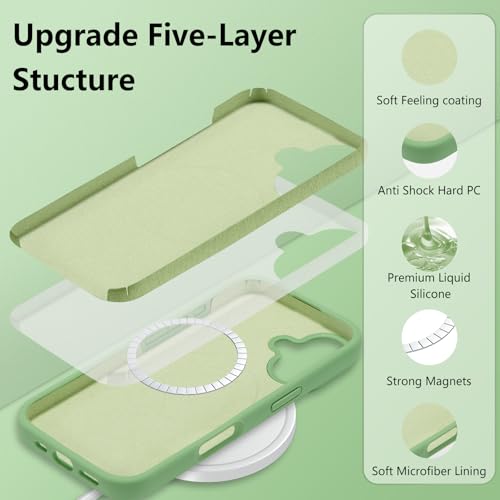 Coque iPhone 17 Magsafe silicone matcha protection antichoc fine - 3