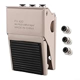 1/4 PT Pneumatisches Fußpedalventil -420, 4-Wege-2-Positionen-Schwerlast-Luftregelventil mit rutschfester Gummi-Lauffläche für industrielles Pneum