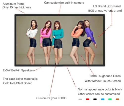 Image of 43 inch Indoor LCD Digital Signage Screen 1920x1080 Resolution | Android RK3568 2GB+16GB | Non-Touch /Infrared /Capacitive Touch | CMS Software | VESA Mount
