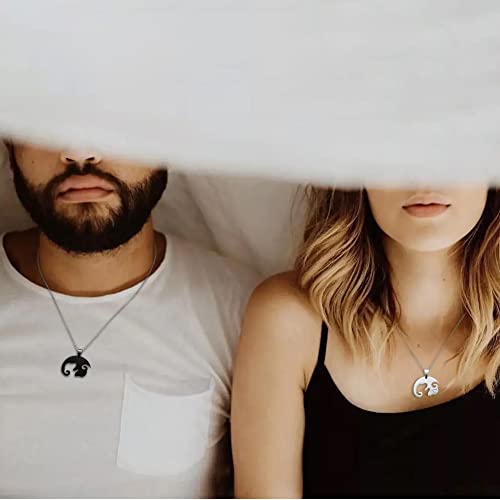 Collares para parejas de gatos en acero inoxidable y amazonita 3