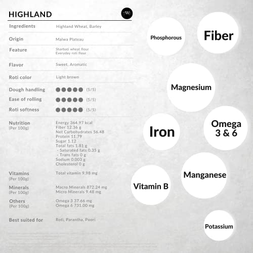 Image of TWF Everyday Roti Atta(Flour) - Guilt-Free Rotis (Highland Flour, 10 kg)