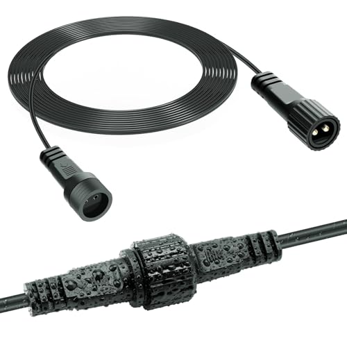 3M/10Ft Extension Cable for Christmas Lights 2 Pin Connector LED String Lights Extension Lead Cord IP65 Waterproof for G40 Globe Lights, Icicle Lights, Net Lights, Most Xmas String Lights (3M/10Ft)