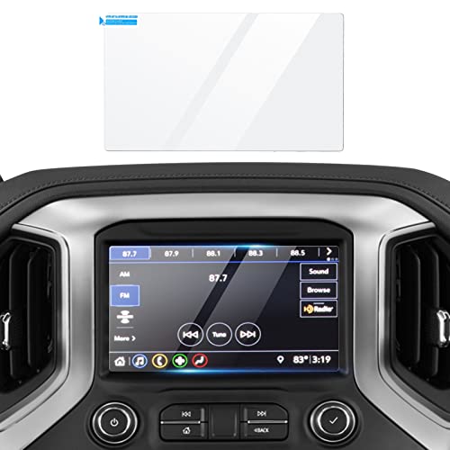 Autorder Custom Fit for Screen Protector 2014-2019 2020 2021 Chevy/Chevrolet Silverado 1500 Accessories Tempered Glass 9H Navigation Touchscreen Protective Film(8-Inch)