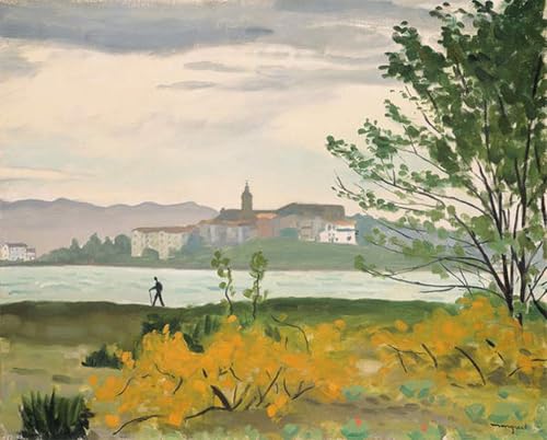 POSTERIIk Pinturas Famosas moderno lienzo Impresión de Imagen Fontarabia Veduta di Hendaye il Camminatore di Albert Marquet Para la Decoración de la Oficina 60x90cm