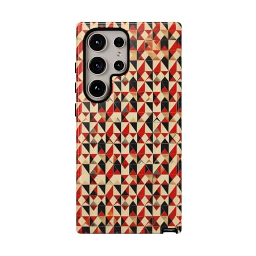 Coque rigide Samsung S24 Ultra design abstrait rouge brillant