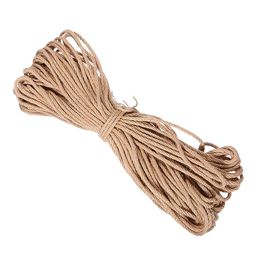 Yardwe 1 Unidade corda corda embrulho presente linho artesanal retro artesanato corda coluna substit