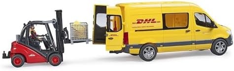 bruder 02671 Mercedes Benz MB Sprinter Dhl Kamyonu + Sürücüsü + Palet Kafesi ve Paketleri - Görsel 6