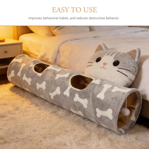 Tunnel pour chat pliable contre l'ennui des chatons en appartement