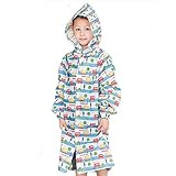 Boy's|Girl's PVC Cute Printed Raincoat For kids (3-4 Years)