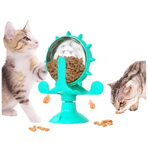 Brinquedo Para Gatos Divertido Moinho De Vento Mesa Giratória Com Ventosa Roda Gigante Porta Petisco