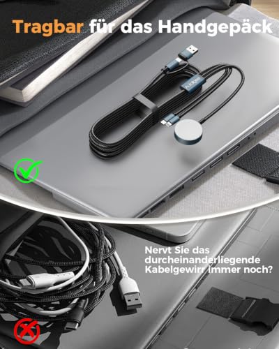 3-in-2 Ladegerät für apple watch ladekabel 1.25M USB-C – Ansicht 9