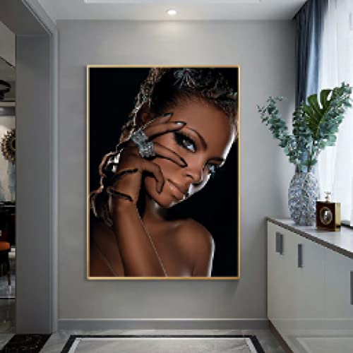 Portrait femme africaine toile scandinave pour réveiller la déco de votre salon