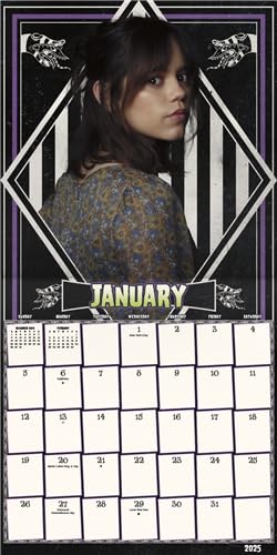 Calendário de parede Beetlejuice 2025 - Deluxe 2025 Beetlejuice com mais de 100 adesivos de calendár