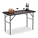 Relaxdays, braun Gartentisch, Holzoptik, eckiger Klapptisch, Kunststoff, Metall, Balkontisch, HxBxT: 74 x 120 x 60 cm, 10026107_93