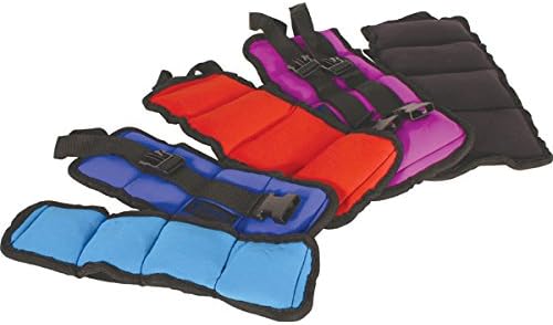 Miniatura 4 de Kiefer 811400-2 Pesas de tobillomuñeca para tierra seca o ejercicio acuático (1 par), 1 libra cada uno, azul claro