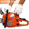 Gas-Powered-Chainsaw - 20 Inch Gas Chain Saw 2-Cycle 58 CC Cordless Handheld Gasoline Chain Saws for Cutting Wood Trees,Orange #3