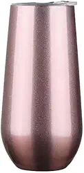 Taça Termica Copo Para Espumante Champagne Drink Premium 150ml Mantem Temperatura 12 Horas (Rose)