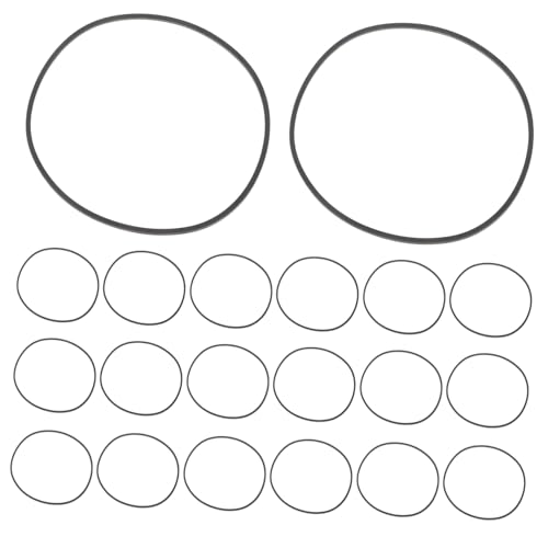 VICASKY 20 cinturones para reproductor de cassette, correas de casete de 2 mm, correa de caucho, correa para grabadora de casete, plegable, banda de goma, amplificador, correa de transmisión