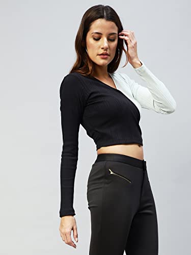 Image of RIGO Women's Cotton Lycra Crop Top (WTOP320-1383 Green